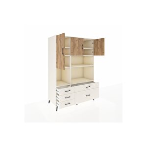 Kronos Dolap 8 Raflı 5 Çekmeceli 3 Kapaklı 132x59x195 Aytaşı-çam/aytaşı