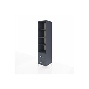 Hyperion Dolap 4 Raflı 2 Çekmeceli 44x44x195 Antrasit-antrasit