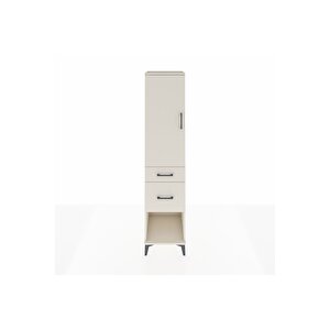 Hyperion Dolap Tek Raflı 2 Çekmeceli Tek Askılı 44x44x195 Aytaşı-aytaşı