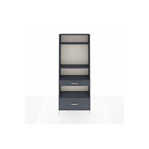 Arges Dolap 4 Raflı 2 Çekmeceli 88x30x221 Antrasit-antrasit