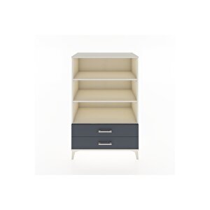Hyperion Dolap 3 Raflı 2 Çekmeceli 88x44x134 Aytaşı-antrasit
