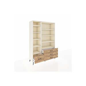 Hyperion Dolap 9 Raflı 4 Çekmeceli  132x44x195 Aytaşı-aytaşı/çam