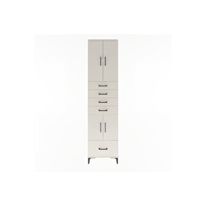 Arges Dolap 4 Raflı 5 Çekmeceli 4 Kapaklı 60x30x243 Aytaşı-aytaşı