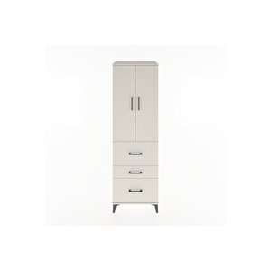 Hyperion Dolap 3 Raflı 3 Çekmeceli 2 Kapaklı 60x44x195 Aytaşı-aytaşı