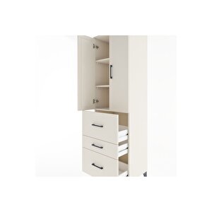 Hyperion Dolap 3 Raflı 3 Çekmeceli 2 Kapaklı 60x44x195 Aytaşı-aytaşı