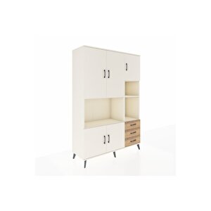 Hyperion Dolap 9 Raflı 3 Çekmeceli 5 Kapaklı 132x44x195 Aytaşı-aytaşı/çam