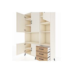 Hyperion Dolap 9 Raflı 3 Çekmeceli 5 Kapaklı 132x44x195 Aytaşı-aytaşı/çam