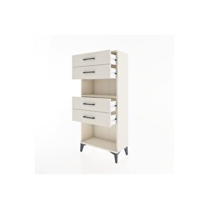 Hyperion Dolap Tek Raflı 4 Çekmeceli 60x44x134 Aytaşı-aytaşı