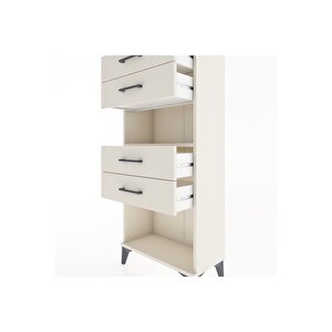 Hyperion Dolap Tek Raflı 4 Çekmeceli 60x44x134 Aytaşı-aytaşı