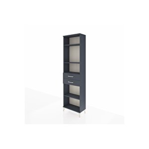 Arges Dolap 4 Raflı 2 Çekmeceli 60x30x221 Antrasit-antrasit