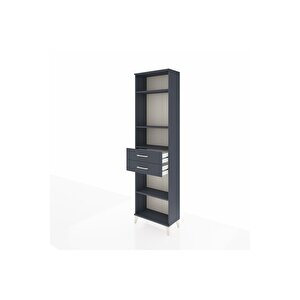 Arges Dolap 4 Raflı 2 Çekmeceli 60x30x221 Antrasit-antrasit