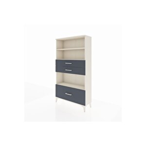 Arges Dolap 3 Raflı 3 Çekmeceli 88x30x163 Aytaşı-antrasit