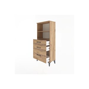Arges Dolap 2 Raflı 3 Çekmeceli 60x30x134 Çam-çam