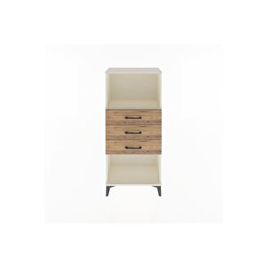 Arges Dolap Tek Raflı 3 Çekmeceli 60x30x134 Aytaşı-çam