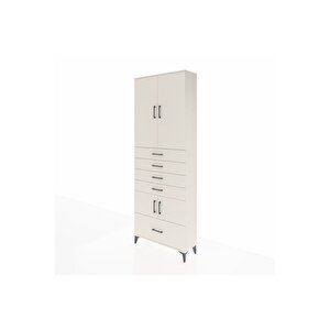 Arges Dolap 4 Raflı 5 Çekmeceli 4 Kapaklı 88x30x243 Aytaşı-aytaşı