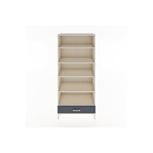 Hyperion Dolap 5 Raflı Tek Çekmeceli 88x44x195 Aytaşı-antrasit