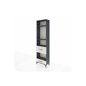 Arges Dolap 4 Raflı 2 Çekmeceli 60x30x221 Antrasit-aytaşı