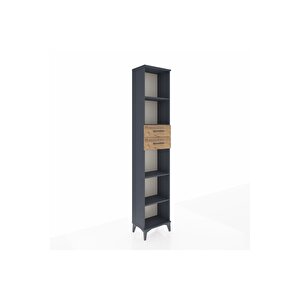 Arges Dolap 4 Raflı 2 Çekmeceli 44x30x221 Antrasit-çam