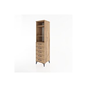 Hyperion Dolap 3 Raflı 5 Çekmeceli 44x44x182 Çam-çam