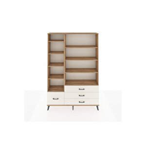 Arges Dolap 9 Raflı 4 Çekmeceli  132x30x195 Çam-çam/aytaşı