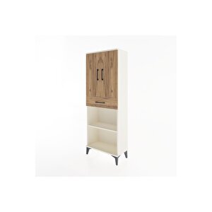 Arges Dolap 3 Raflı Tek Çekmeceli 2 Kapaklı 60x30x163 Aytaşı-çam