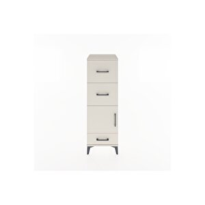 Hyperion Dolap Tek Raflı 3 Çekmeceli Tek Kapaklı 44x44x134 Aytaşı-aytaşı
