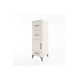 Hyperion Dolap Tek Raflı 3 Çekmeceli Tek Kapaklı 44x44x134 Aytaşı-aytaşı