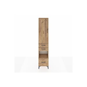 Arges Dolap 4 Raflı 3 Çekmeceli Tek Kapaklı 44x30x221 Çam-çam