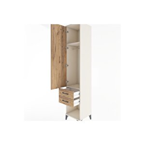 Hyperion Dolap 2 Raflı 2 Çekmeceli Tek Askılı 44x44x221 Aytaşı-çam