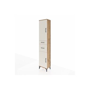 Arges Dolap 4 Raflı 2 Çekmeceli 2 Kapaklı 44x30x221 Çam-aytaşı