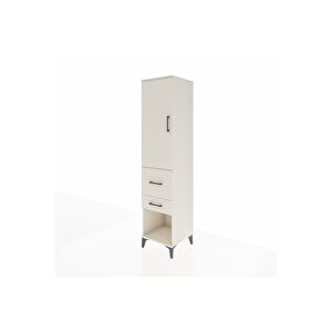 Hyperion Dolap 3 Raflı 2 Çekmeceli Tek Kapaklı 44x44x195 Aytaşı-aytaşı