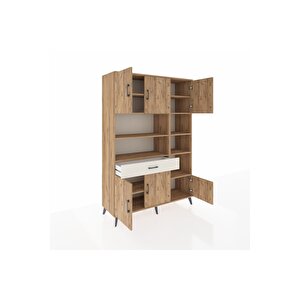 Hyperion Dolap 10 Raflı Tek Çekmeceli 6 Kapaklı 132x44x195 Çam-çam/aytaşı
