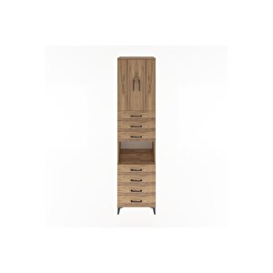 Hyperion Dolap 3 Raflı 7 Çekmeceli 2 Kapaklı 60x44x243 Çam-çam