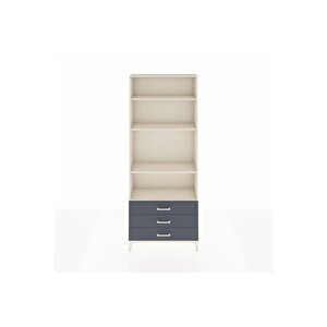 Arges Dolap 4 Raflı 3 Çekmeceli 88x30x221 Aytaşı-antrasit