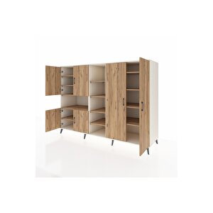 Kronos Dolap 13 Raflı 6 Kapaklı 220x59x163 Aytaşı-çam