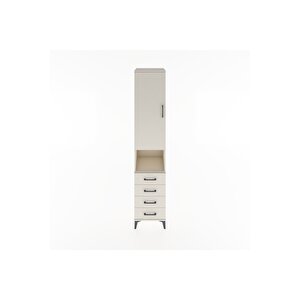 Hyperion Dolap 3 Raflı 4 Çekmeceli Tek Askılı 44x44x221 Aytaşı-aytaşı