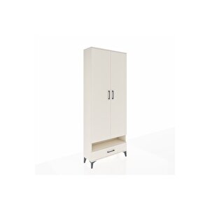 Arges Dolap 6 Raflı Tek Çekmeceli 2 Kapaklı 88x30x221 Aytaşı-aytaşı