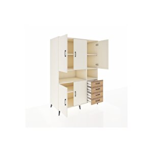 Kronos Dolap 7 Raflı 4 Çekmeceli 5 Kapaklı 132x59x195 Aytaşı-aytaşı/çam