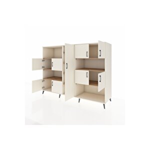 Kronos Dolap 10 Raflı 9 Kapaklı 220x59x163 Aytaşı-aytaşı/çam