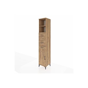 Hyperion Dolap 3 Raflı 3 Çekmeceli Tek Kapaklı 44x44x243 Çam-çam