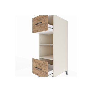 Kronos Dolap 2 Raflı 2 Çekmeceli 44x59x134 Aytaşı-çam