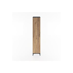 Hyperion Dolap 2 Raflı Tek Kapaklı Tek Askılı 44x44x221 Antrasit-çam