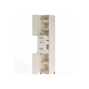 Hyperion Dolap 4 Raflı 3 Çekmeceli 2 Kapaklı 44x44x243 Aytaşı-aytaşı