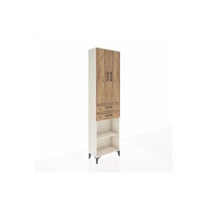 Arges Dolap 4 Raflı 2 Çekmeceli 2 Kapaklı 60x30x221 Aytaşı-çam