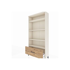 Arges Dolap 4 Raflı Tek Çekmeceli 88x30x182 Aytaşı-çam