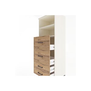 Hyperion Dolap 2 Raflı 4 Çekmeceli 60x44x163 Aytaşı-çam
