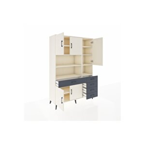 Hyperion Dolap 9 Raflı 5 Çekmeceli 5 Kapaklı 132x44x195 Aytaşı-aytaşı/antrasit