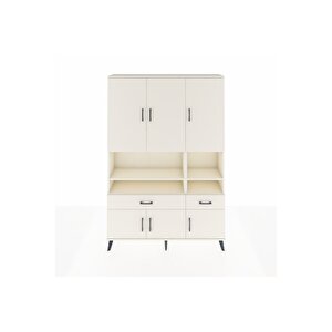 Arges Gardrop 8 Raflı 2 Çekmeceli 6 Kapaklı 132x30x195 Aytaşı-aytaşı