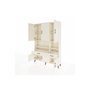 Arges Gardrop 8 Raflı 2 Çekmeceli 6 Kapaklı 132x30x195 Aytaşı-aytaşı