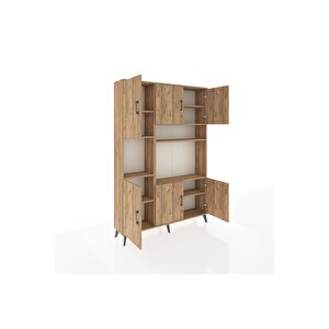 Arges Gardrop 9 Raflı 6 Kapaklı 132x30x195 Çam-çam